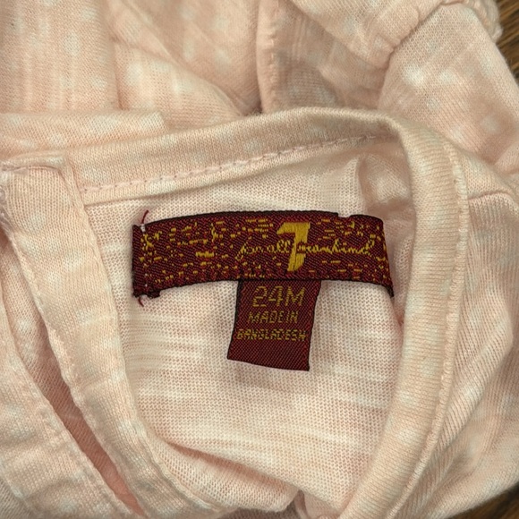 7 for all mankind toddler girl shortalls with pink shirt - Picture 7 of 11